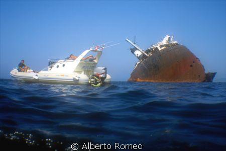 During our boat raid Sicily-Tunisia, near Biserta city  w... by Alberto Romeo 