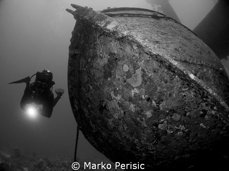 One of the life boats rests by the side of the Salem Expr... by Marko Perisic 
