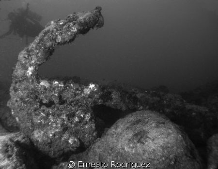 Old Anchor at Los Tubos beach Manati Puerto Rico 
Canon ... by Ernesto Rodriguez 