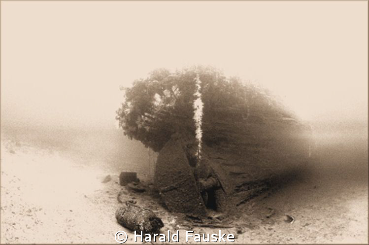 Wreck of Elin, 40m long freigthboat, resting at 90 feet.
... by Harald Fauske 