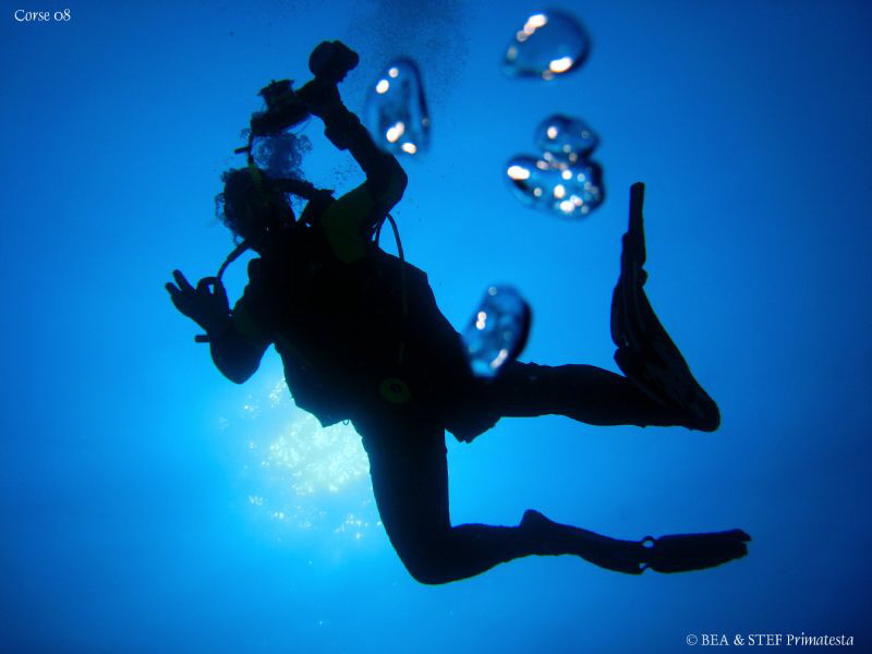 Homo sapiens aquaticus ;-). Saint-Florent bay, Corsica. C... by Bea & Stef Primatesta 