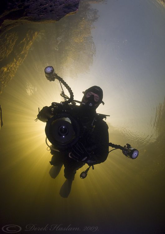 Mark in the river Lune. D3, 16mm. by Derek Haslam 
