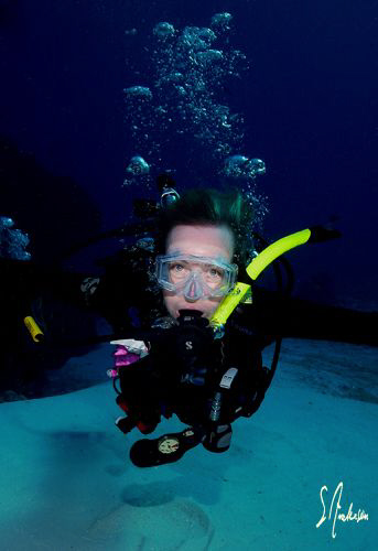 The only mermaid I know of .... My wife approaches my cam... by Steven Anderson 