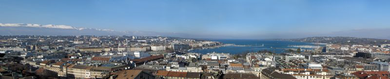 Panorama of Geneva with the Lake. by Bea & Stef Primatesta 