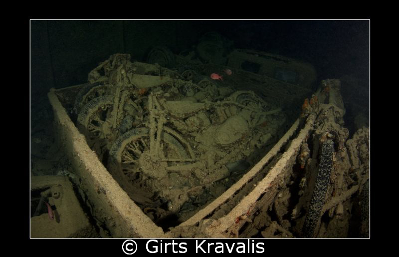 Motorcycles on Thistlegorm by Girts Kravalis 