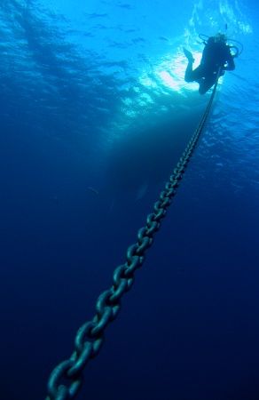 Elba, 9/2004, my inexperienced, but keen diver/model Sim&... by Alena Vorackova 