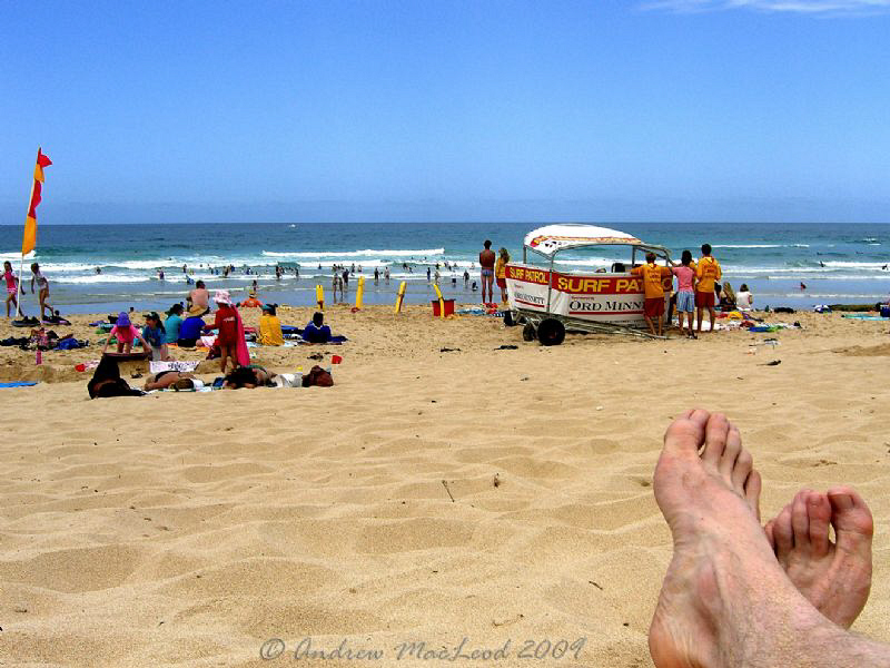 ah, back home on the beach.... Melbourne Australia by Andrew Macleod 