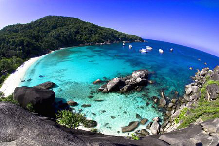 Aerial view of Donald duck Bay, Similan Islands by Soren Egeberg 