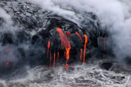 New beachfront from the Pu u Oo vents in Kona by Andy Lerner 