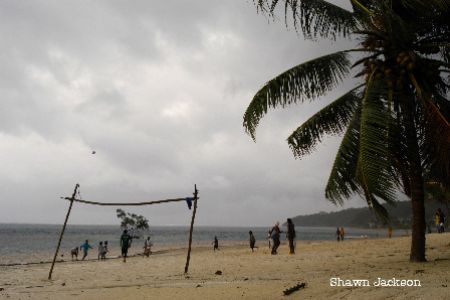 What a nice place and weather to play soccer.Garifuna kid... by Shawn Jackson 
