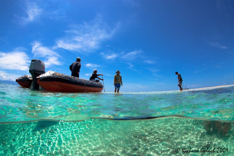 Raja Ampat-Manta Point at  low tide. by Richard Goluch 