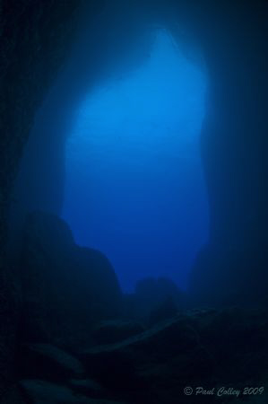 Natural light shot swimming through a narrow channel near... by Paul Colley 
