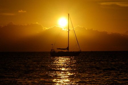 Nice afternoon for sailing. Roatan, Honduras. by Shawn Jackson 