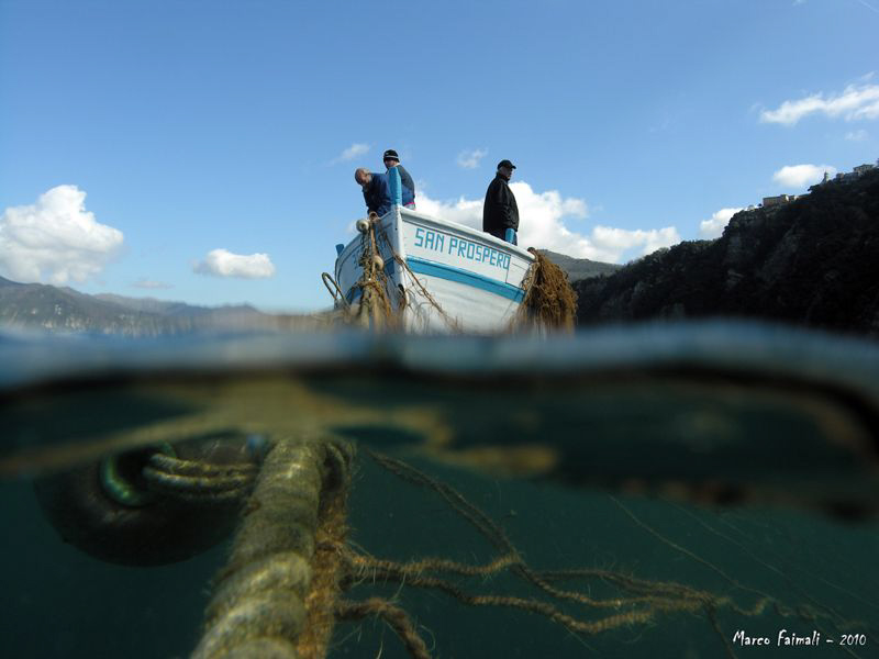 The "TONNARA OF CAMOGLI" one ancient net system of catchi... by Marco Faimali 