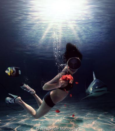 This is a creative photo taken in a pool. I hope you like... by Alexander Matowsky 