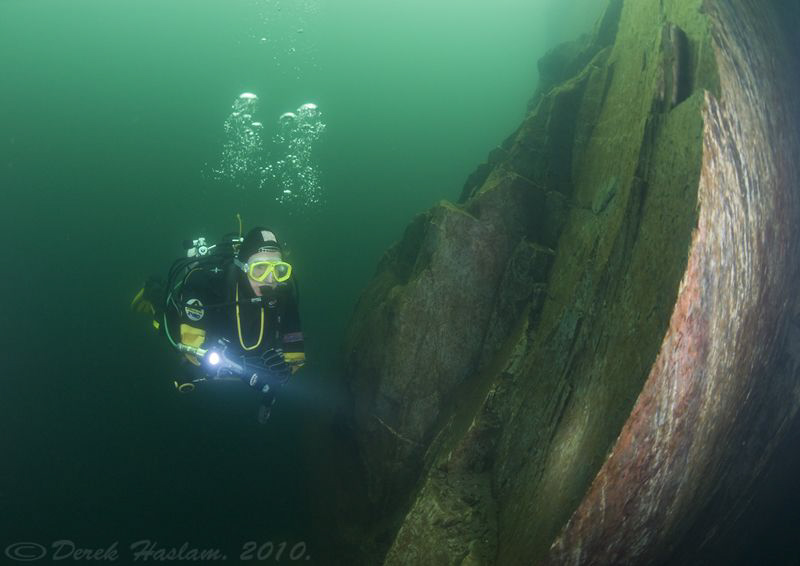 Green water. Vivian quarry. D3, 16mm. by Derek Haslam 