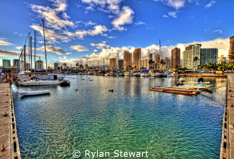 Late Afternoon at the Ala Wai Harbor in Waikiki by Rylan Stewart 