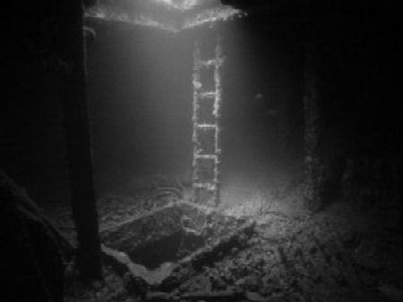 This picture was taken on the Thistlegorm. The hatch on t... by Marco Giovannini 