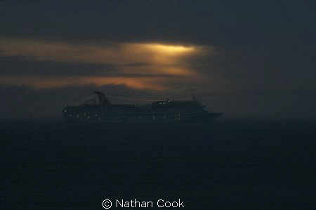 Caribbean Cruise Line making it's way out of Cozumel by Nathan Cook 