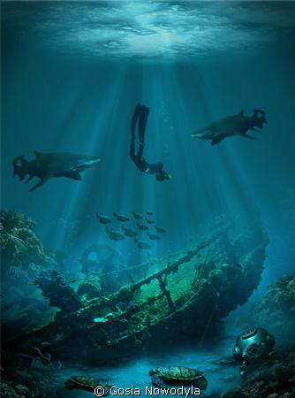 The guards of underwater treasure:) by Gosia Nowodyla 