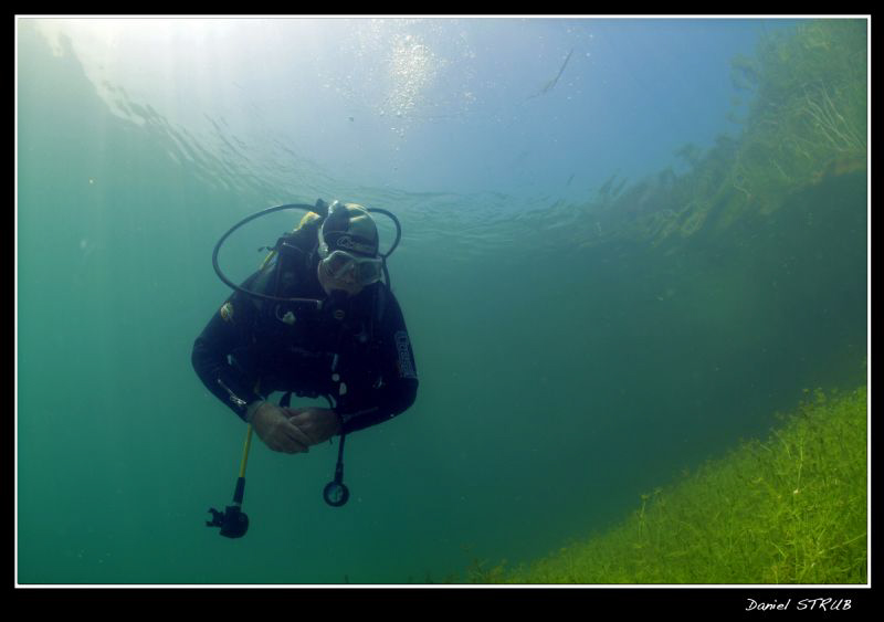 Buddy JC in our favourite pond :-D - f11 @ 1/60, 15 mm fe by Daniel Strub 