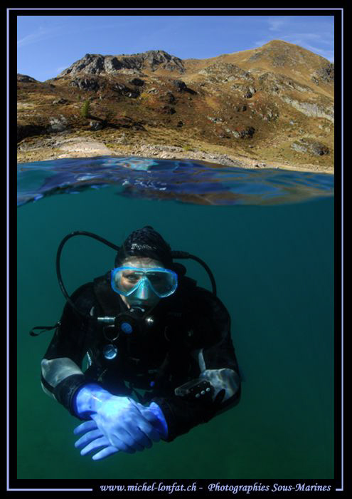 High Altitude Diving with Caroline... Que du bonheur.. :O... by Michel Lonfat 