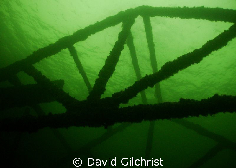 Pumphouse framework from Empire Limestone Quarry. Quarry ... by David Gilchrist 