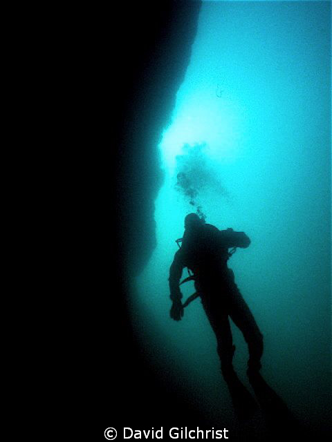 Wall Descent, North Wall, Fathom Five National Marine Par... by David Gilchrist 