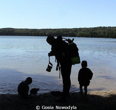 " Daddy!  Are we going to be scuba divers like you are?" by Gosia Nowodyla 