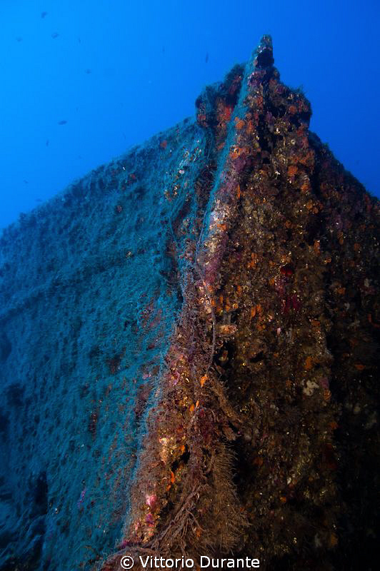 The bow of german cargo ship wreck of ww2 by Vittorio Durante 