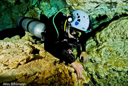 Upstream section of cenote car wash coming out of the cel... by Wes Bihlmayr 