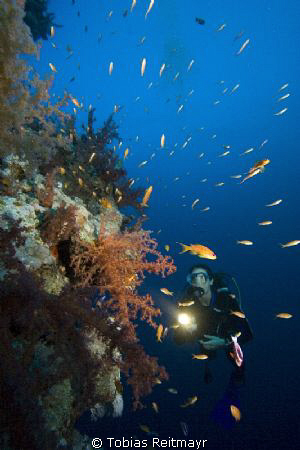 Christine outside Blue Hole, Dahab. Canon EOS 350d, 10-22mm by Tobias Reitmayr 