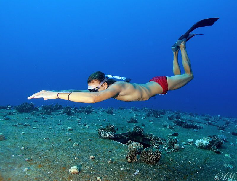 Freediving at the Salem Express by Veronika Matějková 