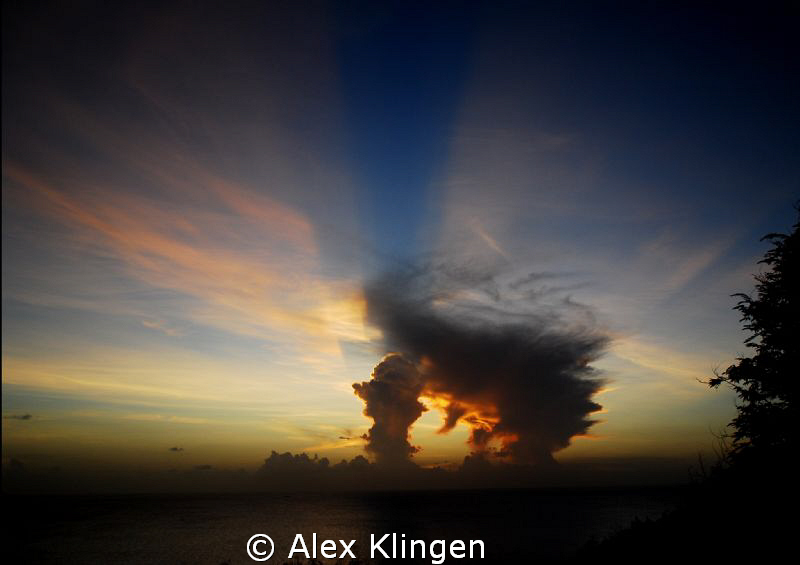 Sunset over the Caribbean Sea by Alex Klingen 