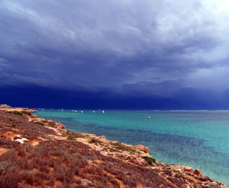 Storm clouds over Coral Bay, Western Australia by Penny Murphy 
