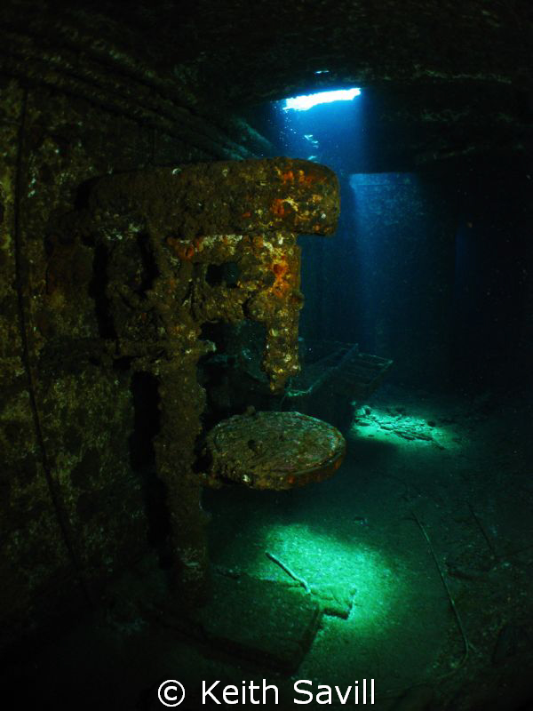 Tool Room and Lathe of the Chrisoula K wreck. Canon Ixus,... by Keith Savill 