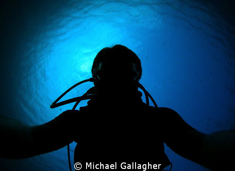 Self portrait silhouette in Djibouti - just having a bit ... by Michael Gallagher 