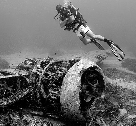 WWII Blenheim Bomber engine, Malta by James Dally 