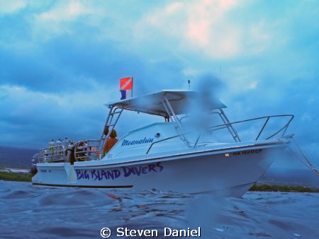 Big Island Divers Boat on Home Depot Reef, Kona Big Islan... by Steven Daniel 
