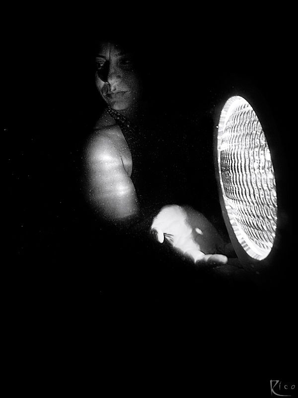 Low key shot in the pool ( at night ). The only lightsour... by Rico Besserdich 