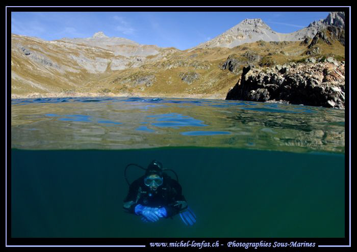 High Altitude Mountain lake diving.... by Michel Lonfat 