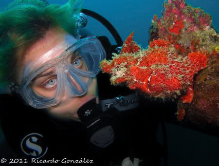 Marmaid and frogfish by Ricardo Gonzalez 