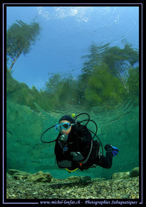 Diving the crystal water's of the Fernstein See in Austri... by Michel Lonfat 