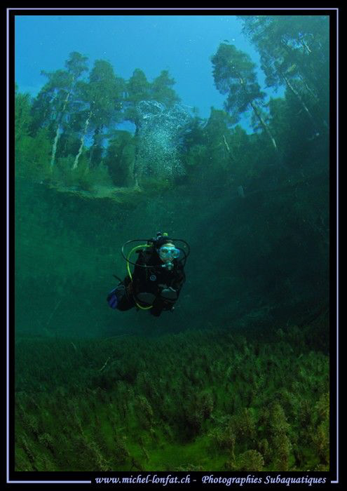 Diving the Fernsteinsee in Austria... :O)... by Michel Lonfat 