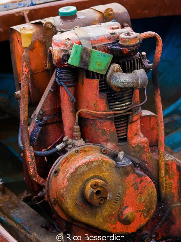 A boat engine that you can trust ;-) Engine of a fishing ... by Rico Besserdich 