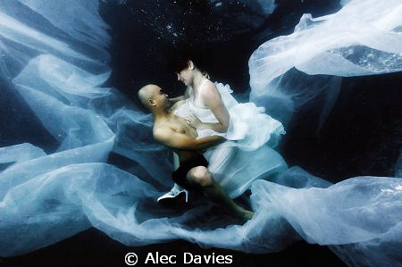 Just the 2 of us. 
Janine and Wes in pool. Nikon D300 Se... by Alec Davies 