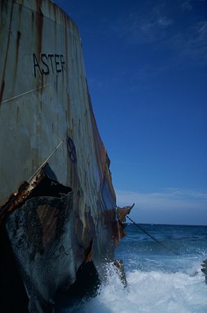Wreck off the wildcoast , indian ocean , south africa , b... by Gregory Grant 