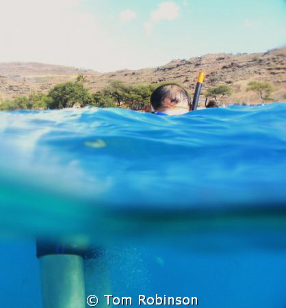 This is my friend Yutao while we were snorkeling at Elect... by Tom Robinson 