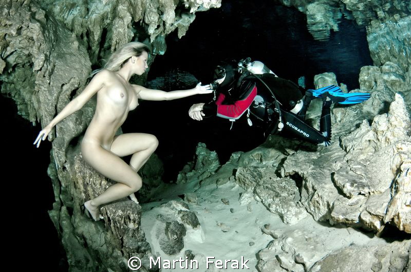 The Beauty and the Beast or Cave diving sedduction :) by Martin Ferak 