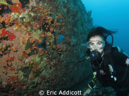 Christine alongside the Veronica L in Grenada. by Eric Addicott 